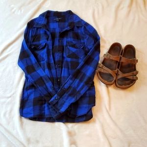 2/$15 American Eagel blue and black flannel S/P